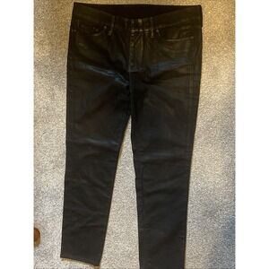 7 For All Mankind Shiny Black Jeans Size 32 X 28